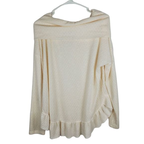 MAEVE ANTHROPOLOGIE Addie Ruffled Hacci Pullover Sweater Loose Flowy Cowl Neck - Picture 9 of 10